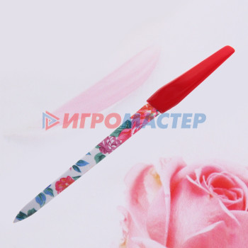 Пилка для ногтей металлическая на блистере "Ultramarine - Цветы", цвет ручки микс, цвет пилки микс,17см