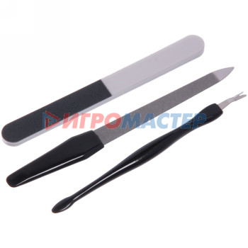 Маникюрный набор на блистере, 3 предмета "Ultramarine - Ваши ручки" (триммер, пилка металлическая и пилка наждачная)