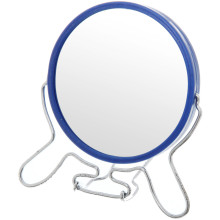 Зеркало настольное в пластиковой оправе "Практика" круг, подвесное, двухстороннее d-9,5см