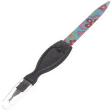 Пилка для ногтей металлическая с триммером "Эстетика", цвет ручки микс матовый, цвет пилки микс,13,5см