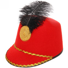 Шляпа карнавальная "Наездник с пером", красный