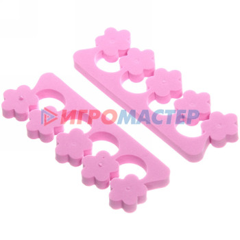 Разделители для пальцев ног на блистере "Ultramarine - цветок", цвет розовый