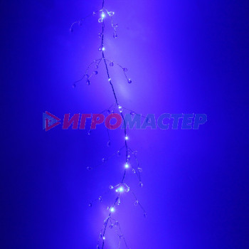 Гирлянда для дома на батарейках 1,5 м 18 ламп LED "Сверкающие хрусталики" (от 3хАА), Синий
