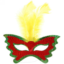 Маска карнавальная с перьями набор 6шт (2)