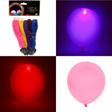 Воздушные шары 5 шт, 10"/25см Светящиеся, микс цветов