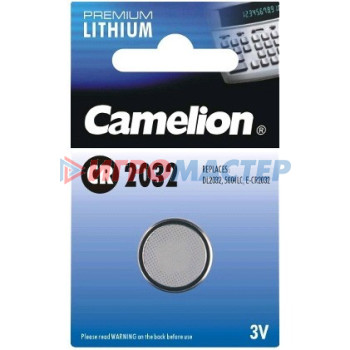 Литиевые батарейки Батарейка литиевая дисковая Camelion CR2032 (блистер, 1 шт)