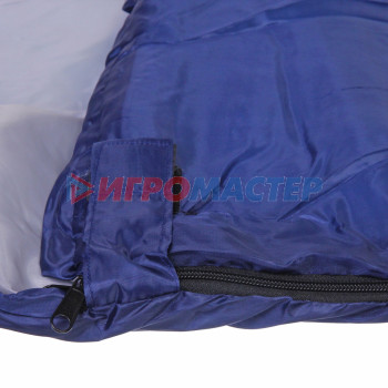 Спальник одеяло с капюшоном 200*70см 950гр синий +5С