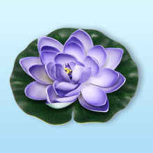 Растение водоплавающее "Кувшинка Розитта" d-13см фиолетовая
