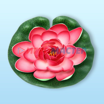 Растение водоплавающее "Кувшинка Розитта" d-15см розовая