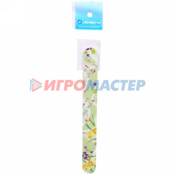 Пилка для ногтей наждачная в пакете "Ultramarine - цветы", прямая, цвет микс, 17,5*2
