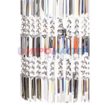 Люстра подвесная каскадная в стиле барокко "Триумф" 12*40Вт Е14 24*250см ZF-8702 C CR серебро/хром