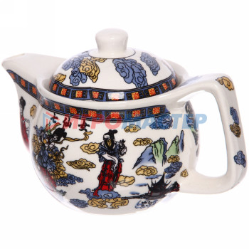Чайник заварочный керамический 350мл с ситом "Китайские красавицы"
