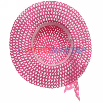 Шляпа женская с широкими полями "Summer", цвет розовый, р58, ширина полей 10см