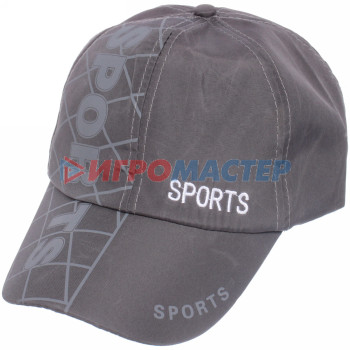 Бейсболка спортивная "Sport", цвет серый, р58
