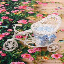 Кашпо для цветов "Велосипед" 23*12см плетеное, карета ДоброСад