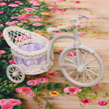 Кашпо для цветов "Велосипед" 27*12см плетеное, карета ДоброСад