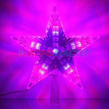Фигура светодиодная ЗВЕЗДА ДЛЯ ЁЛКИ "Луч" 31 лампа LED, 22 см, Мультицвет