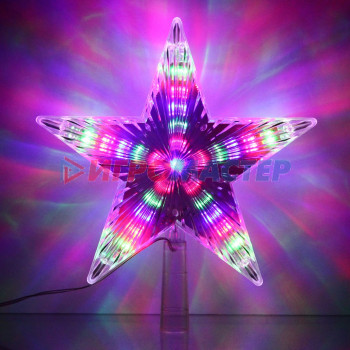 Фигура светодиодная ЗВЕЗДА ДЛЯ ЁЛКИ "Луч" 31 лампа LED, 22 см, Мультицвет
