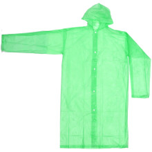 Дождевик-плащ 100 Мкрн 115см "Тайфун" с капюшоном и завязками, на кнопках, зеленый ДоброСад