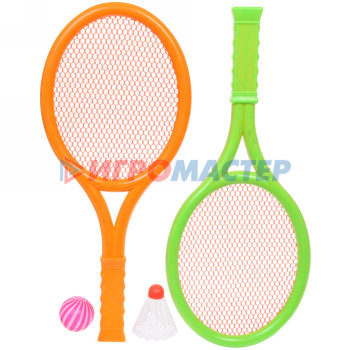 Теннис пляжный в наборе BT-126-1: 2 ракетки 48*22.5 см, шарик, волан
