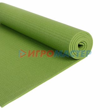 Коврик для йоги 6 мм 61х173 см "Однотонный", зеленый