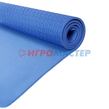 Коврик для йоги 7 мм 61х183 см "Легкость", синий