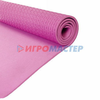 Коврик для йоги 7 мм 61х183 см "Легкость", розовый