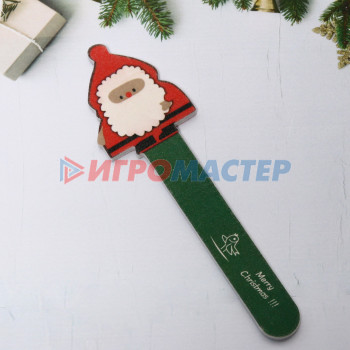 Пилка для ногтей наждачняя в пакете "Ультрамарин - Дед Мороз", 17,8*4см