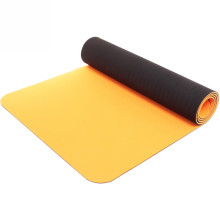 Коврик для йоги 6мм 61*183 см "Гармония" 2х сторонний, оранжевый/серый