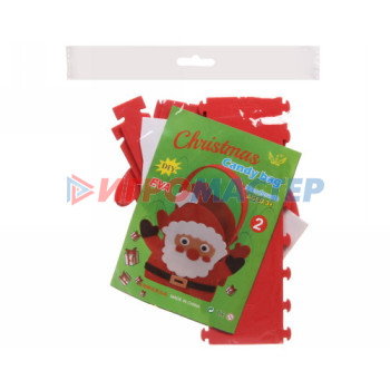 Сумочка детская складная новогодняя "Ультрамарин- Дед Мороз", 9*6,5 см дно сумки, 15 см без ручки