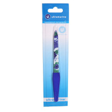 Пилка для ногтей металлическая на блистере "Ultramarine - Цветы", цвет ручки микс, цвет пилки микс,13,5см