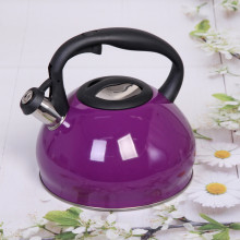 Чайник из нержавеющей стали 3,2 л "Глянец" со свистком, фиолетовый