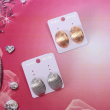 Серьги женские "Fashion Collection - Anna", цвет серебро и золото, 2,5*2см