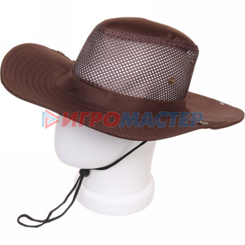 Шляпа мужская с клепками и сеткой "Cowboy", микс 6 цветов, 58р, ширина полей 7,5см