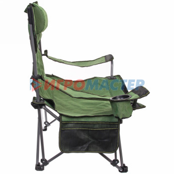 Кресло складное с подлокотниками до 120кг 85*88*53см зеленое