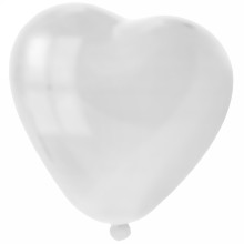 Воздушные шары"Сердце" 12"/30см (набор 5 шт), белый