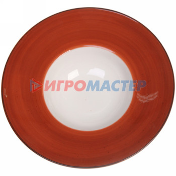 Тарелка керамическая "Corsica orange" 24*6см, для пасты