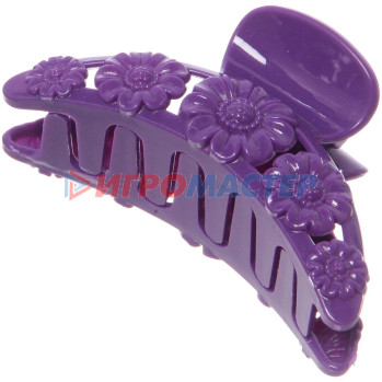 Заколка-краб для волос на блистере "Diana Collection - Sara", микс 6 цветов, 7.5см