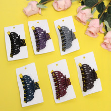 Заколка-краб для волос на блистере "Diana Collection - Milena", микс 6 цветов, 9см