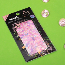 Фольга для нейл-арта "Nail Art Design", цвет золото, серебро и розовый, 14*7см