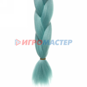 Цветная коса канекалон "Необыкновенная" 100г, 55 см, чёрный/голубой
