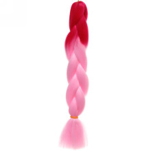 Цветная коса канекалон "Необыкновенная" 100г, 55 см, розовый