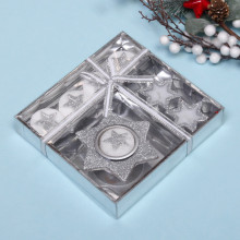 Свечи новогодние "Загадай желание!" 16.5x15.5x3см, серебро