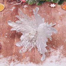 Украшение новогоднее "Пуансеттия-Нежность" 23 см, Белый