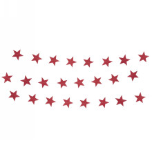 Растяжка "Звёздное сияние" 2,5 м 7 см , (24 штук), красный, глиттер