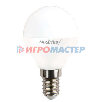 Светодиодные лампы Лампа Smartbuy,7W, шарик P45, Е14, 220В, 500Лм, 3000К (100)*