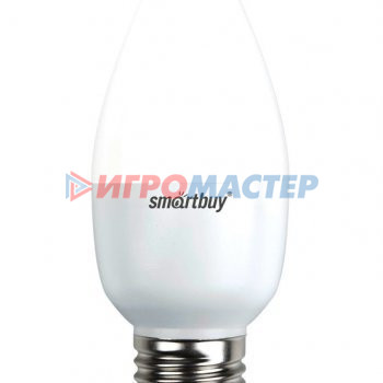 Светодиодные лампы Лампа светодиодная SmartBuy, 7Вт, свеча, Е27, 220В, 500Лм, 3000К (200)*