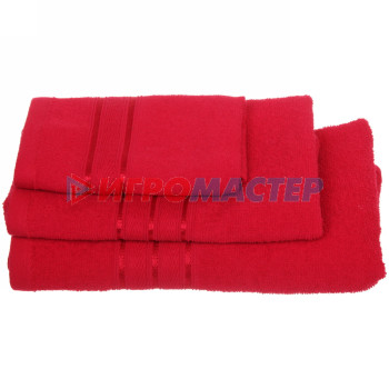 Полотенце махровое 70*120см "Comfort" цвет красный 02040 плотность 300гр/м2