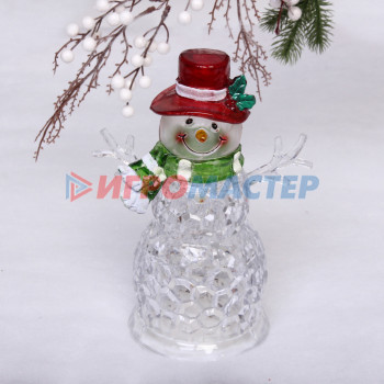 Сувенир с подсветкой "Снеговик с веточками" 17*11,8*24 см