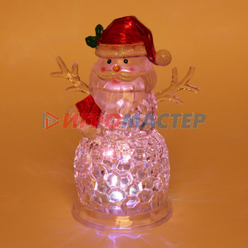 Сувенир с подсветкой "Хрустальный Дед Мороз" 24*17,8 см